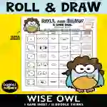 Roll and Draw Autumn Fun - A Wise Owl Game Sheet