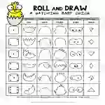 Roll and Draw Spring Fun - A Hatching Baby Chick Game Sheet