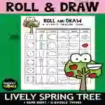 Roll and Draw Spring Fun - A Lively Tree Game Sheet