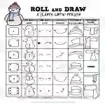 Roll and Draw Winter Fun - A Happy Snow Person Game Sheet