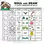 Roll and Draw Winter Fun - A Sweet Gingerbread House