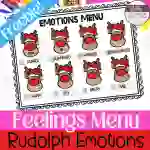 Rudolph's Feeling Faces Menu-- Emotions Chart and Reference Poster