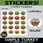 Simple Turkey Sticker Sheets | Fun Stuff