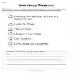 Small Group Discussions Checklist Worksheet