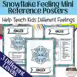 Snowflake Themed Emotions Mini Posters For Teaching Emotions