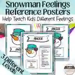 Snowman Feelings and Emotions Anchor Chart Reference Posters