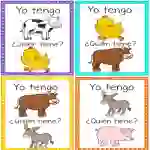 Spanish: Farm Animals Flash Cards
