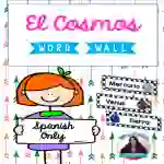 Spanish Word Wall El Sistema Solar - Cosmos