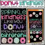 Sprinkle Kindness Donut Bulletin Board Kit, Door Decoration Set, or Poster