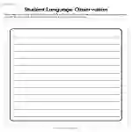Student Language Assessment Worksheet