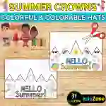 Summer Vibes: Get Ready for the Sunny Beach Bash with Colorful crowns!