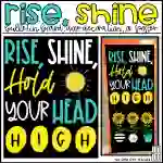 Sunflower Rise, Shine, Hold Your Head High Bulletin Board Kit, Door Decoration Set, or Poster