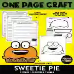 Sweetie Pie One Page Paper Craft Activities