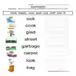 Synonyms Fill in the Blank Worksheet