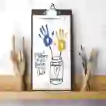 Take Home Mother's Day Gift for Mom, DIY Flower Handprint Art, May Crafts for Kindergarten, Preschool Activity, Homeschool Printable, Personalized Coloring Card