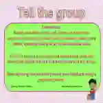 Tell the Group Speaking and Listening Activity