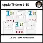 Ten Frame, 1-10, Apple Theme, No Prep, Distance Learning, Worksheets