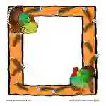 Thanksgiving Turkey Border Writing Paper