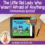 The Little Old Lady Who Wasn't Afraid of Anything WH- Questions - BOOM Cards