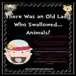 There Was An Old Lady Animal Names Activity