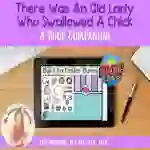 There Was An Old Lady Who Swallowed A Chick Book Companion & Artic - BOOM Cards