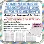 Transformations Activity: Rotations, Reflections & Slides- 4 Quadrants