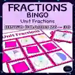 Unit Fractions Activity - Bingo Game - Fraction Circles - Boards 26-30