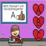Uppercase Letter Match Valentine Theme for Special Ed