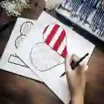 US Flag Heart Coloring Page, DIY Memorial Day Poster, Flag Day Activity, 4th of July Crafts for Kids, Independence Day Printable, Veterans Day, Instant Download