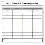 Using Objects to Count Assessment Worksheet