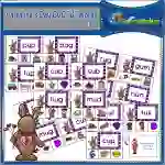 Valentine's Day CVC "U" Words Clip Cards - EBOOK