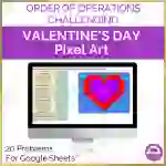 Valentine's Day Order of Operations Challenging | Pixel Art Activity