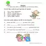 Verb Completing Sentences Worksheet