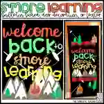 Welcome Back to S'more Learning Bulletin Board Kit, Door Decoration Set, or Poster