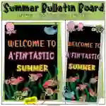 Welcome To A'FIN'TASTIC Summer Bulletin Boards Kit, Door Decoration, Editable