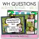 "WH" Questions Activity Boards, Set 2 | Differentiated For K-5th Grade