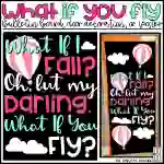 What If You Fly Growth Mindset Bulletin Board Kit, Door Decoration Set, or Poster