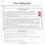 Who's Talking Now Worksheet