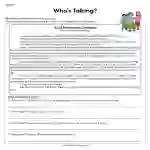 Who's Talking Worksheet