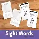 WORKSHEETS To Reinforce Four Letter Sight Words (4-7 years)