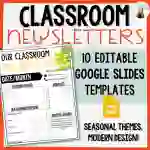 Year Long Classroom Newsletter Editable Templates