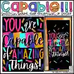 You are Capable of Amazing Things Bulletin Board Kit, Door Decor Set, or Poster