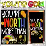 You're Worth More Than Gold St. Patrick's Bulletin Board Kit, Door Decoration Set, or Poster
