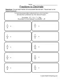Converting Decimals Into Fractions Ks2