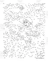 Monkey Extreme Difficulty Dot-to-Dot / Connect the Dots PDF