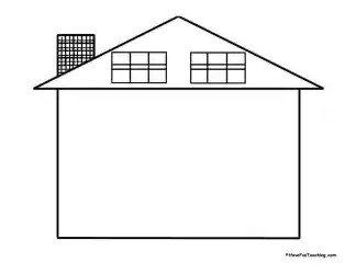 blank house drawing
