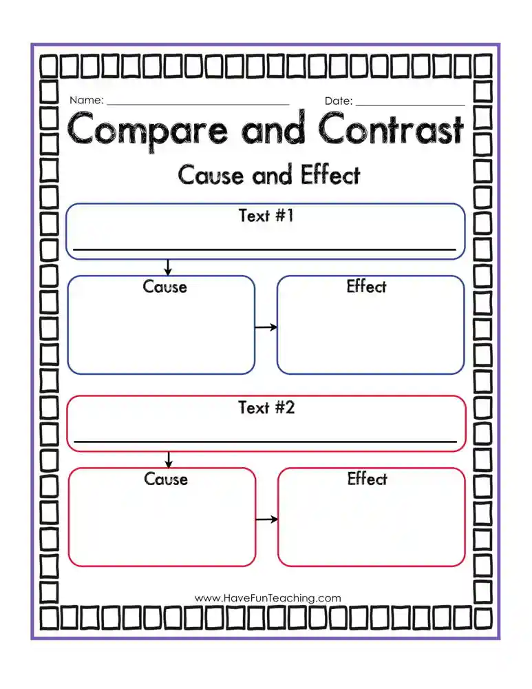 Free Cause and Effect Graphic Organizer