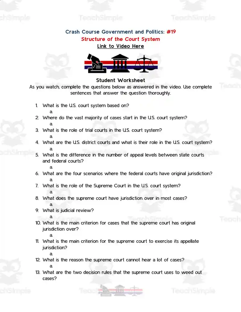 Crash course top supreme court
