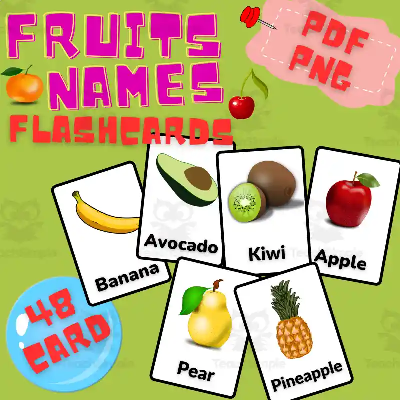 Fruit flashcards for kids!