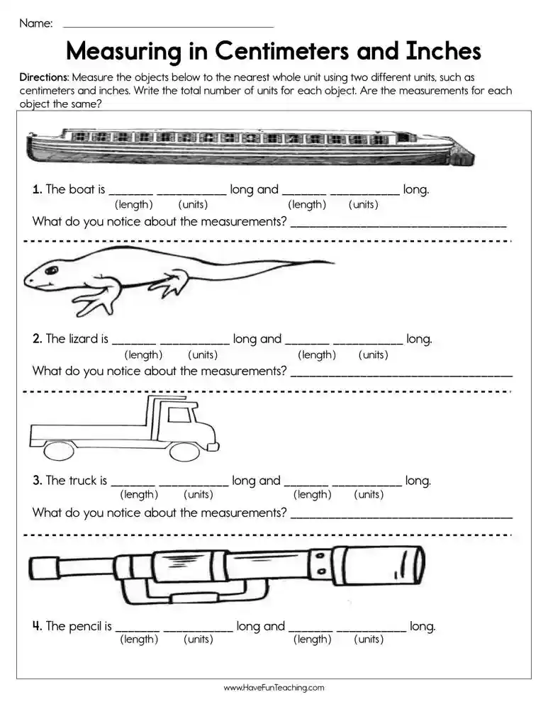 Measure a Sneaker: Centimeters, Interactive Worksheet, Education.com